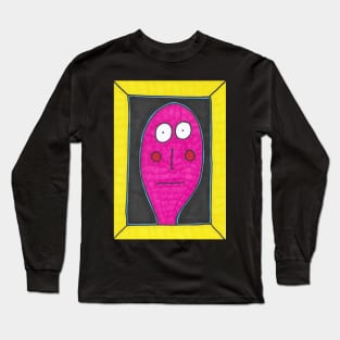 Man on Black Background Long Sleeve T-Shirt